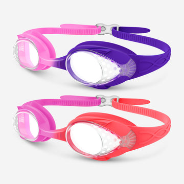 Kids Anti-fog Fisheye Swimming Goggles 2 Pack
