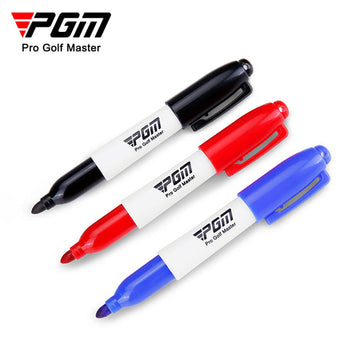 Golf ball scoring device with 2 scoring pens golf ball line marker