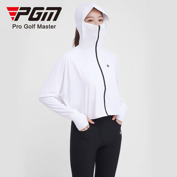 Golf Sun Protection Clothes, Lightweight Summer Face Mask Shield, Sunshade Sports Shawl with UPF40+ Zippered Jacket
