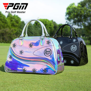 Women's Golf Apparel Bag, Colorful Lightweight Travel Tote Handbag with Separate Shoe Compartment