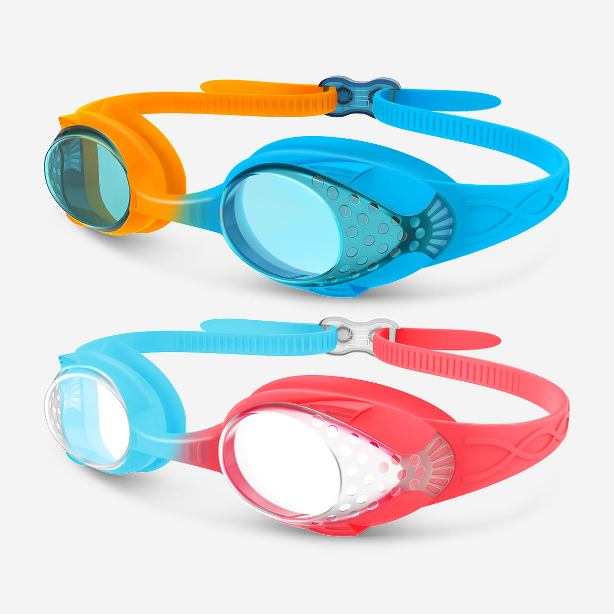 Kids Anti-fog Fisheye Swimming Goggles 2 Pack