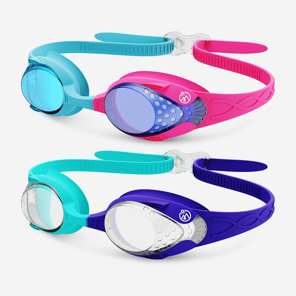Kids Anti-fog Fisheye Swimming Goggles 2 Pack