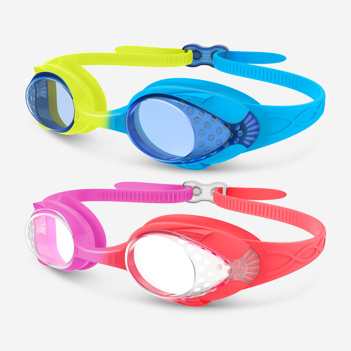 Kids Anti-fog Fisheye Swimming Goggles 2 Pack
