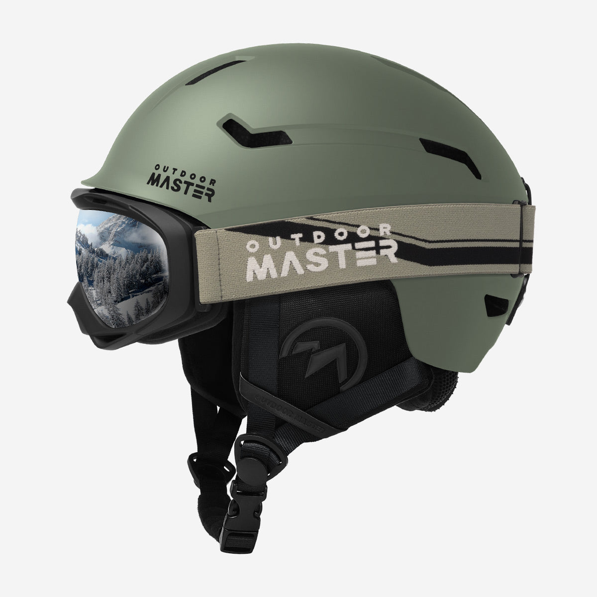 OutdoorMaster DEER Ski Helmet Bundle