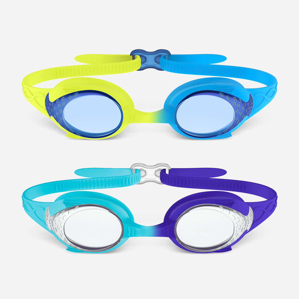 Kids Anti-fog Fisheye Swimming Goggles 2 Pack