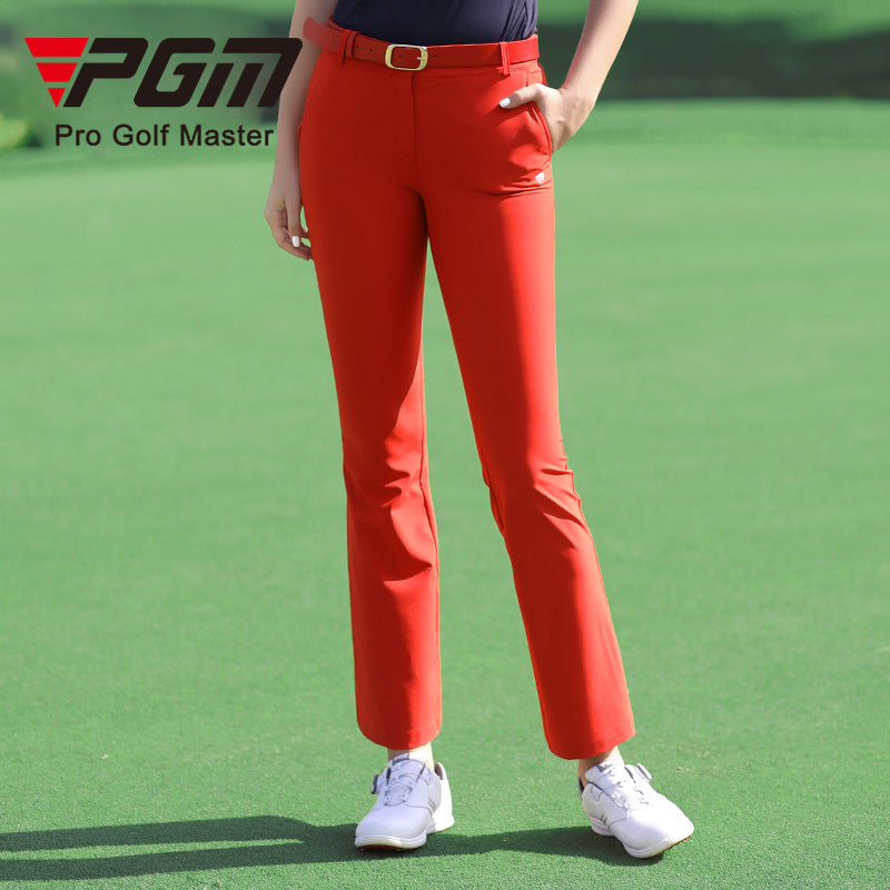 PGM KUZ067 Women Stretch Golf Flared Pants White Spandex Golf Trousers