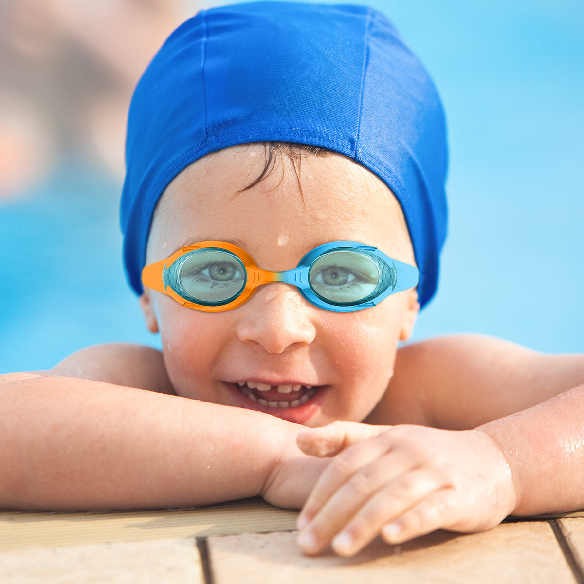 Kids Anti-fog Fisheye Swimming Goggles 2 Pack