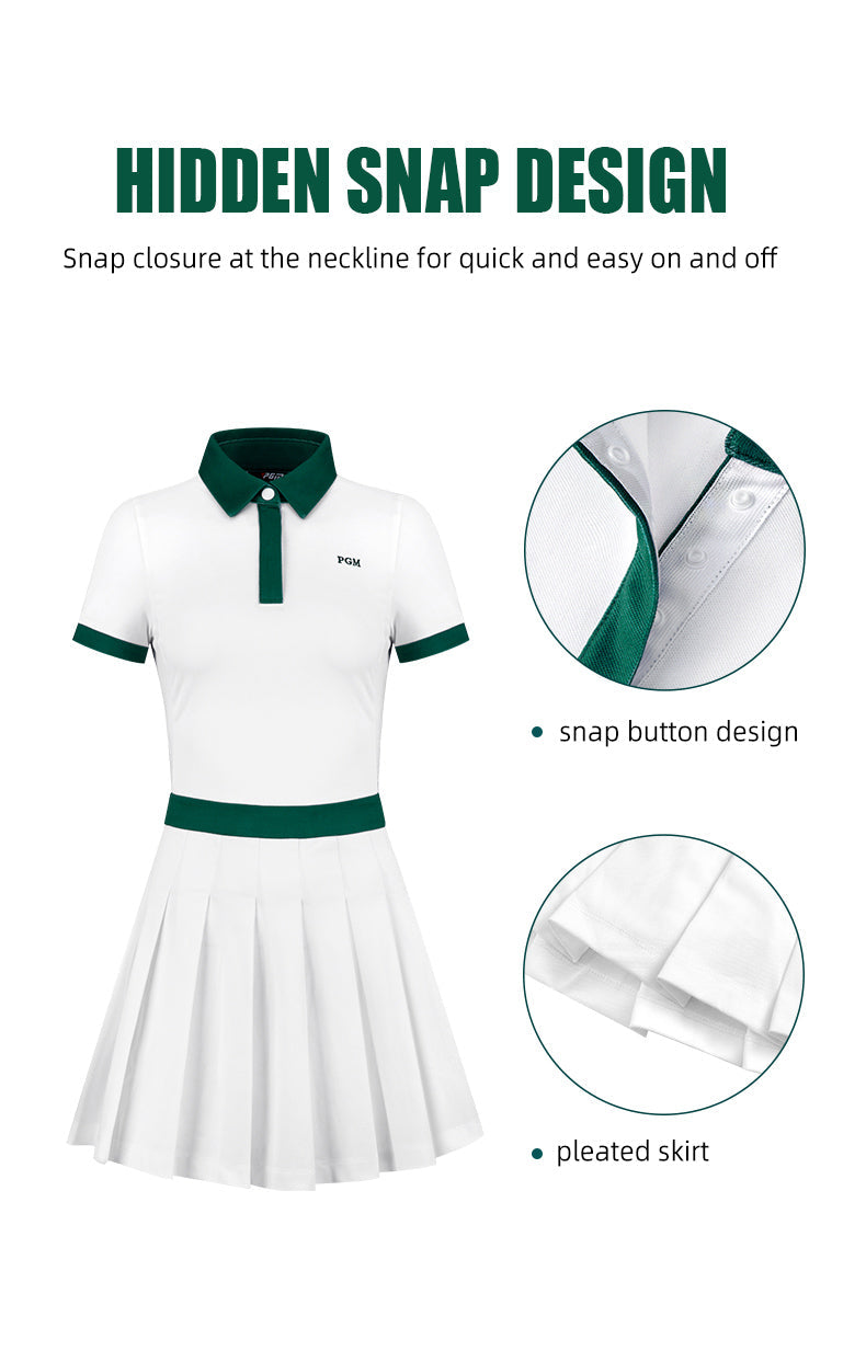 PGM QZ078 polo mini golf skirt set customize pleated high quality golf skirt