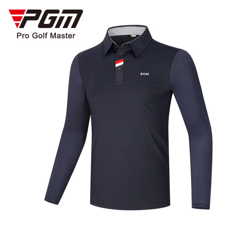 PGM YF414 mens long sleeve golf polo shirt high quality soft golf polo