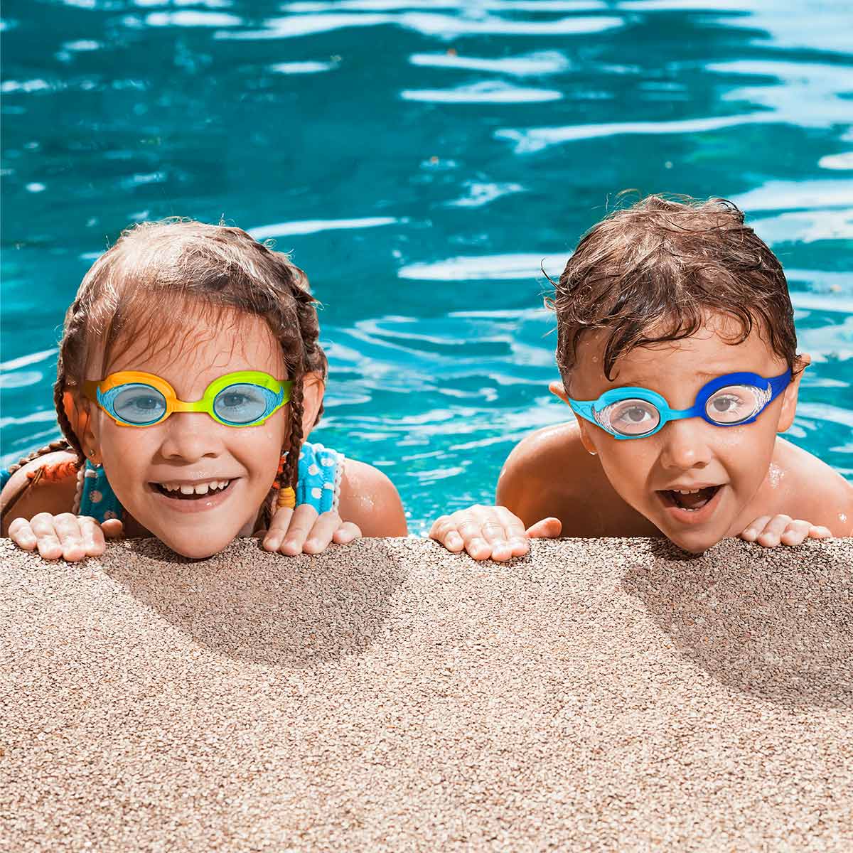 Kids Anti-fog Fisheye Swimming Goggles 2 Pack