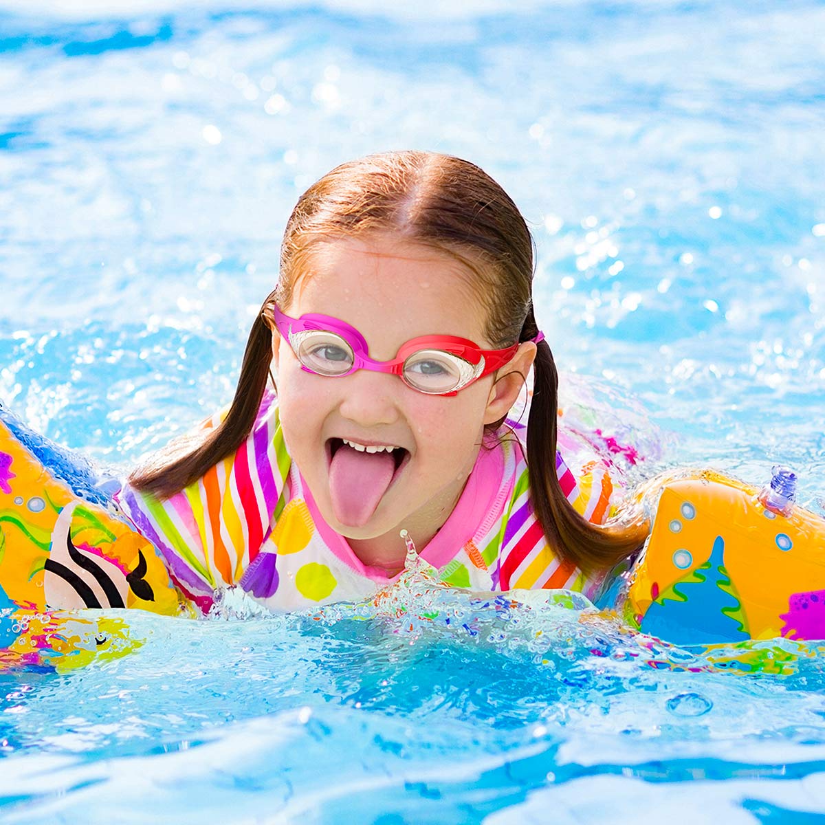 Kids Anti-fog Fisheye Swimming Goggles 2 Pack