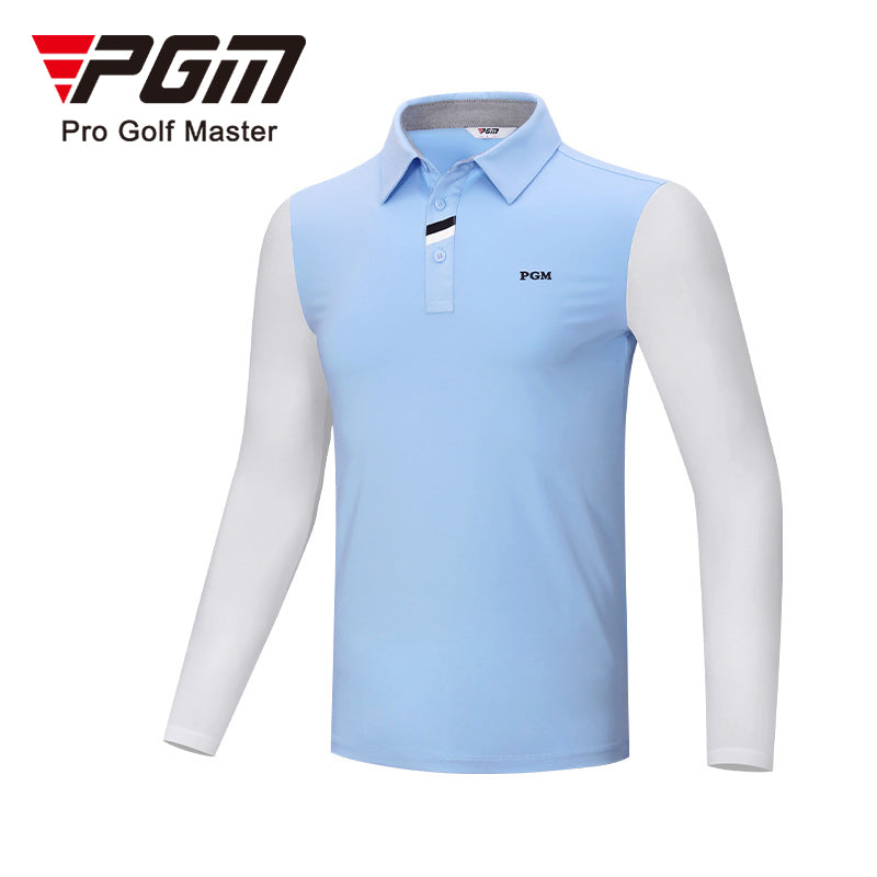 PGM YF414 mens long sleeve golf polo shirt high quality soft golf polo