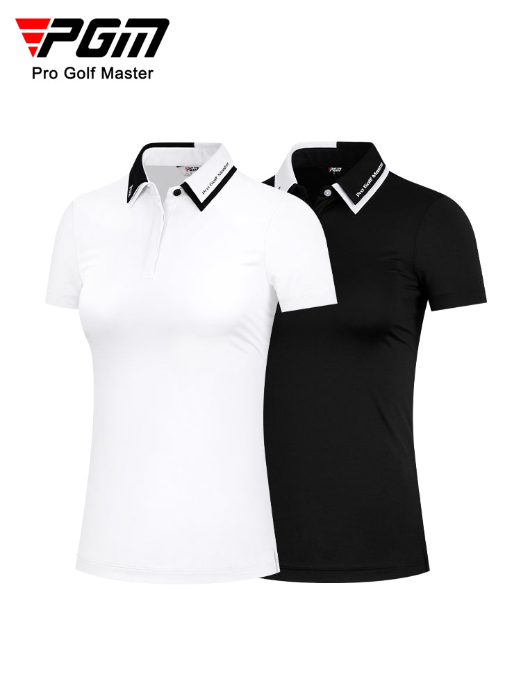 PGM YF472 lady custom premium golf polo t shirts spandex high quality golf polo