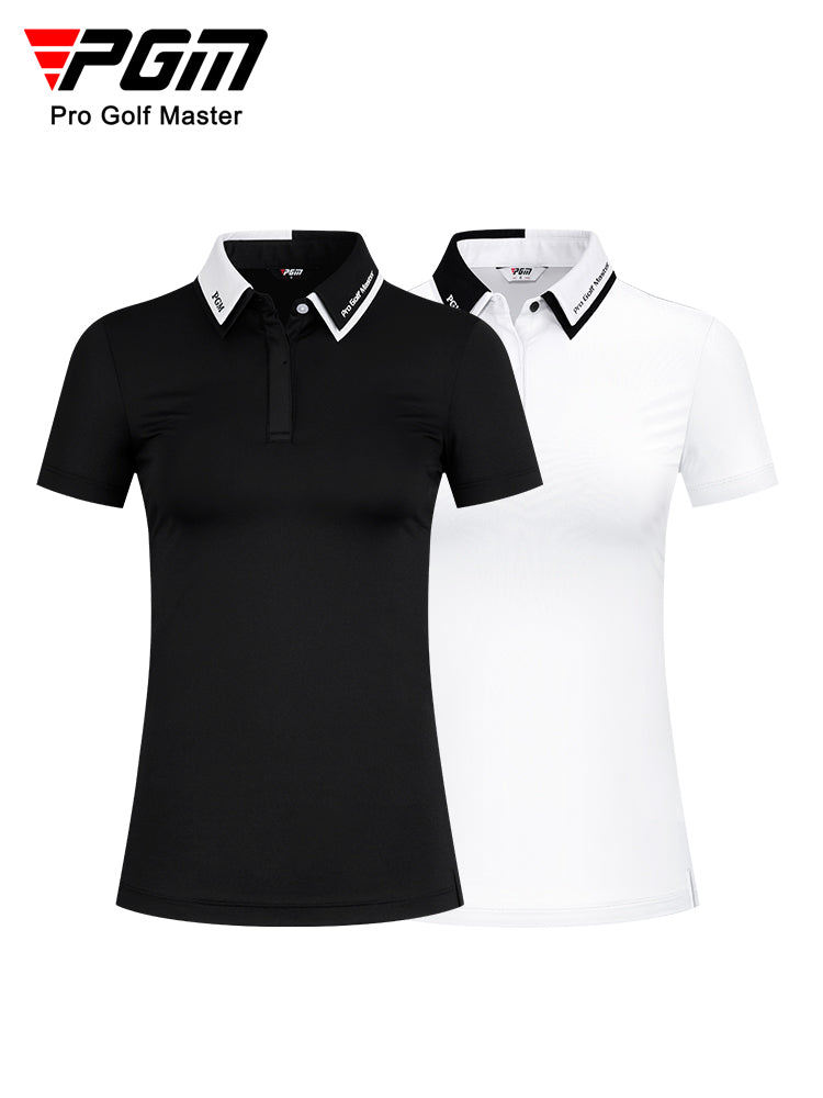 PGM YF472 lady custom premium golf polo t shirts spandex high quality golf polo