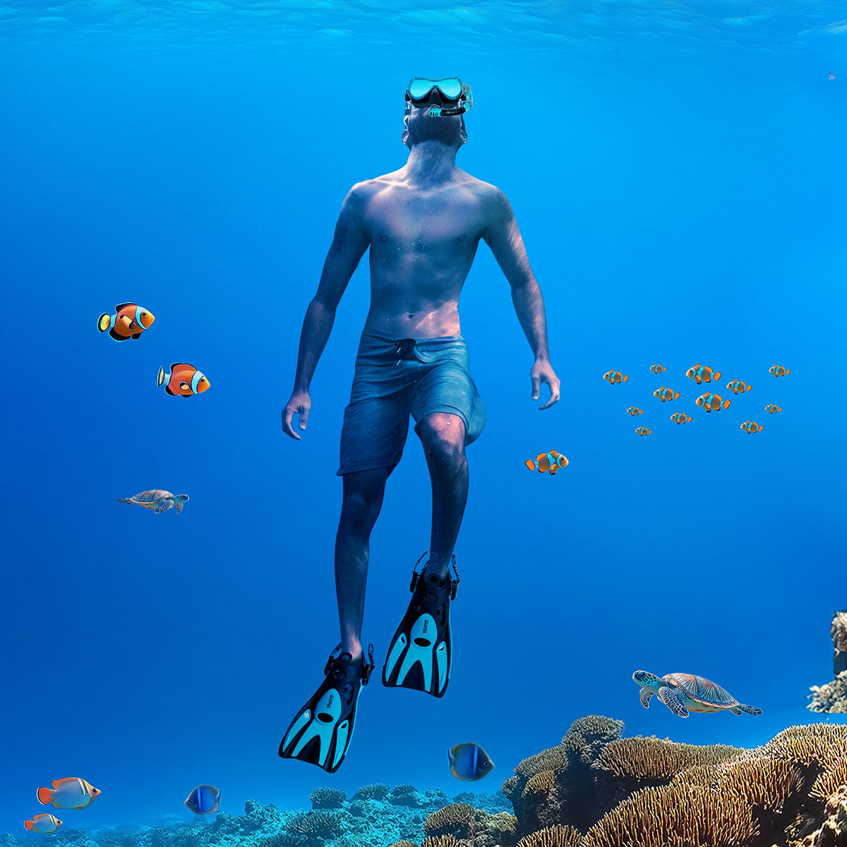 MOBULA Snorkeling Set 3 Pieces for Adults