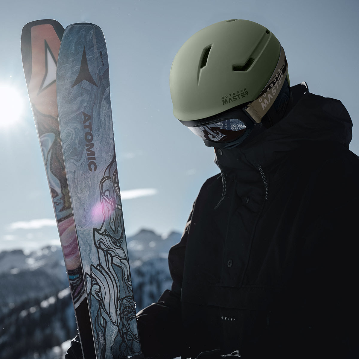 OutdoorMaster DEER Ski Helmet Bundle