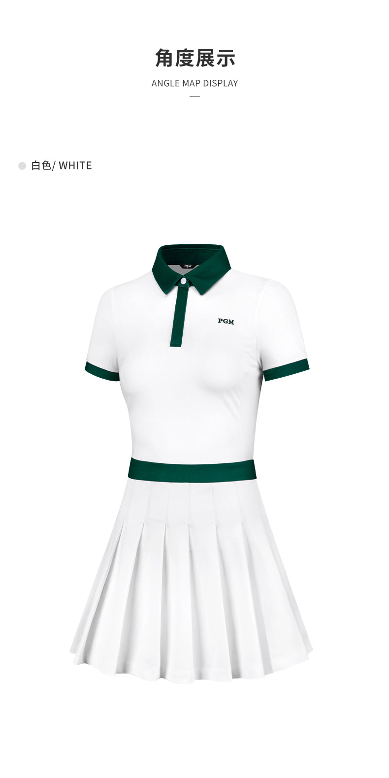 PGM QZ078 polo mini golf skirt set customize pleated high quality golf skirt