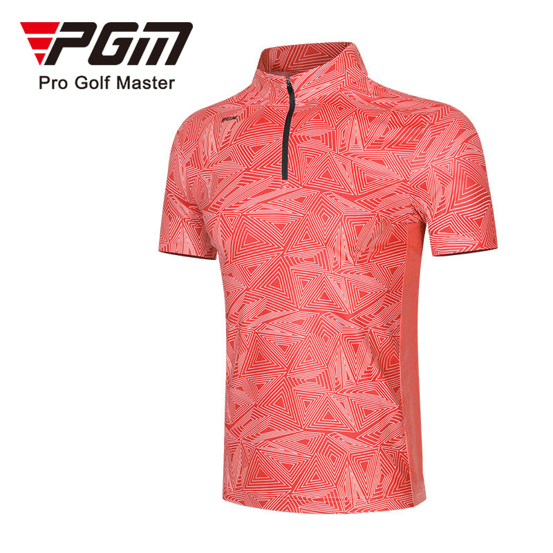 PGM YF394 polyester logo golf shirt quarter zip ladies polyester spandex golf shirt