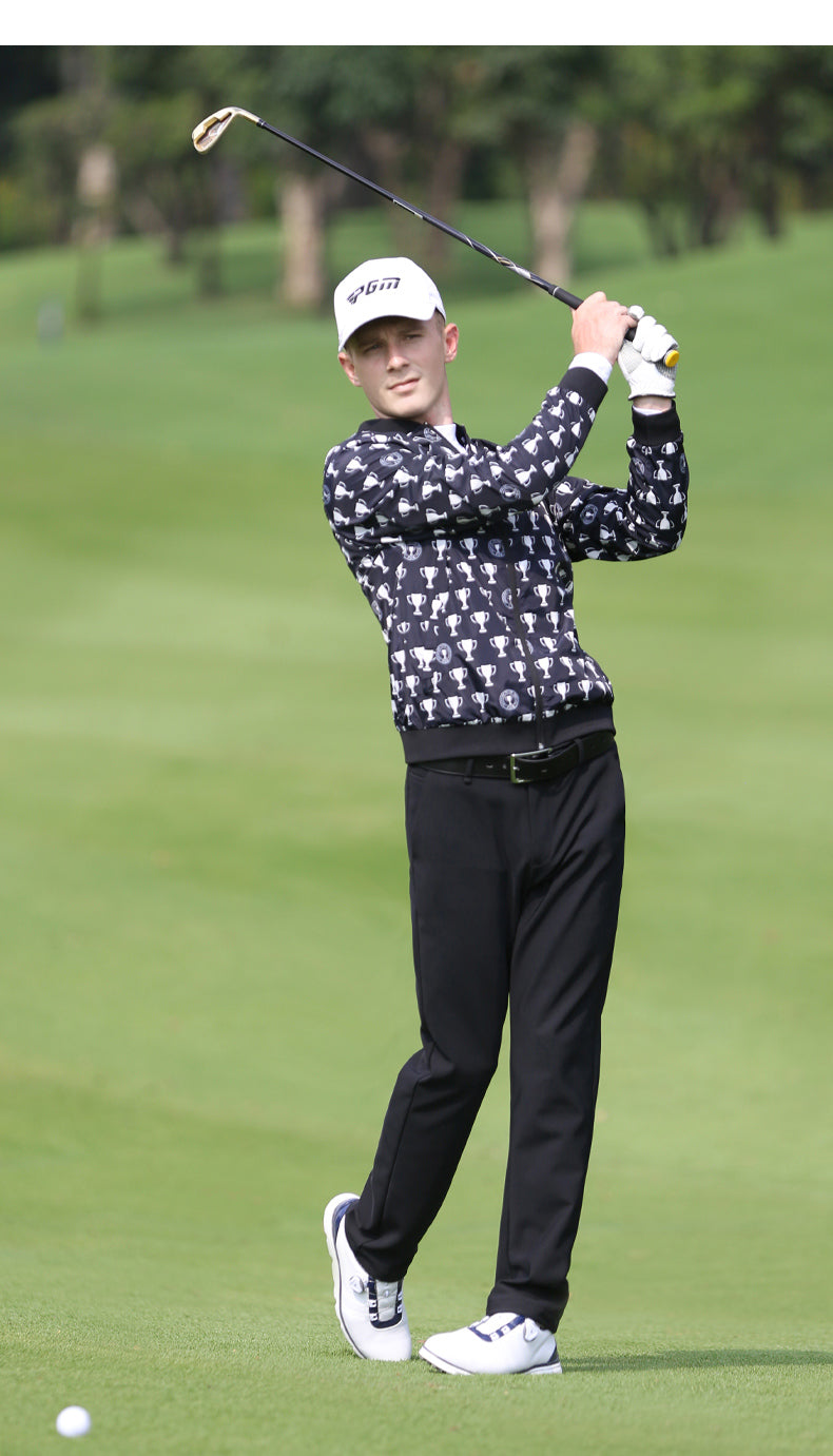 PGM KUZ136 men's slim fit trousers golf pants elastic golf trousers for men