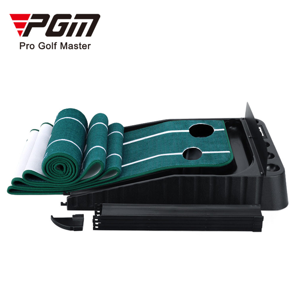 Aiming line-Carpet Golf Putting Mat Ball Return Track Baffle Black Plastic Frame Indoor Outdoor