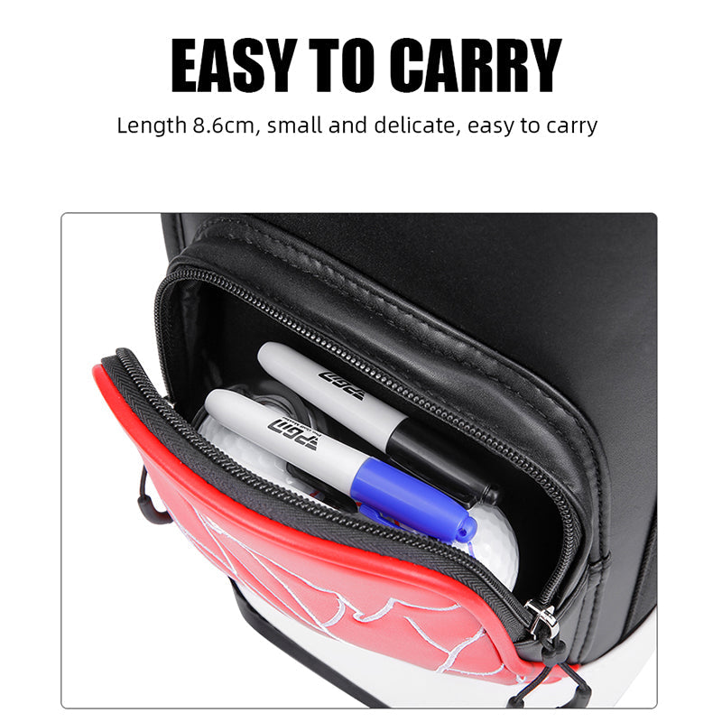 Golf ball scoring device with 2 scoring pens golf ball line marker