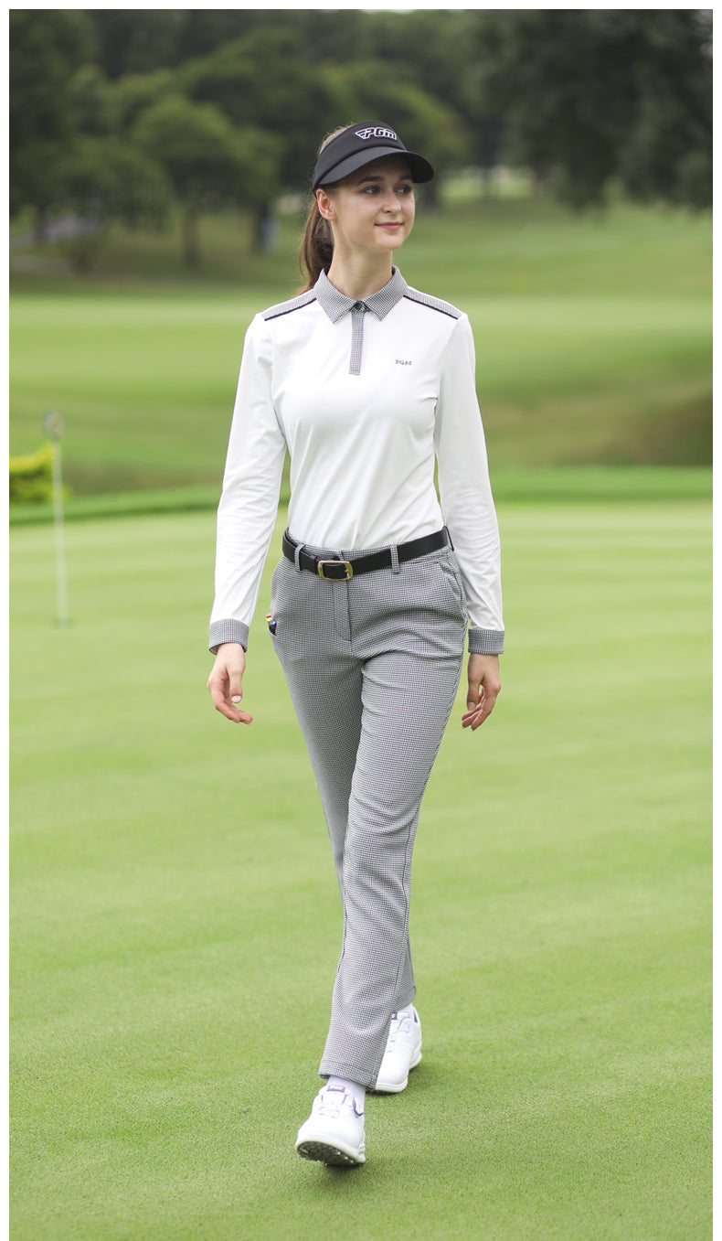 PGM KUZ118 custom fitted golf pants polyester flex fabric golf pants women