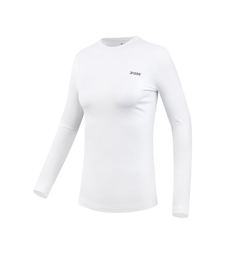 PGM YF419 women long sleeve golf shirt crew neck polyester spandex golf shirt