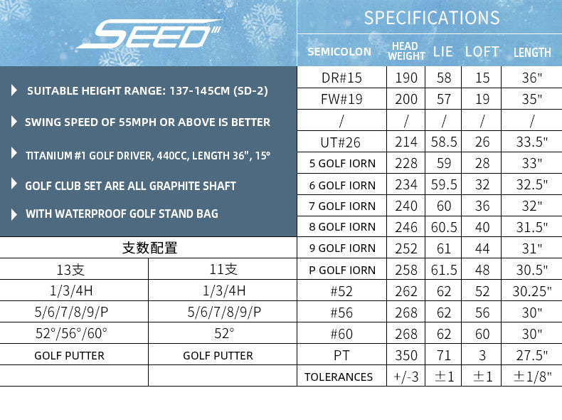 PGM JRTG013 junior training graphite golf club sets foshan youth golf clubs