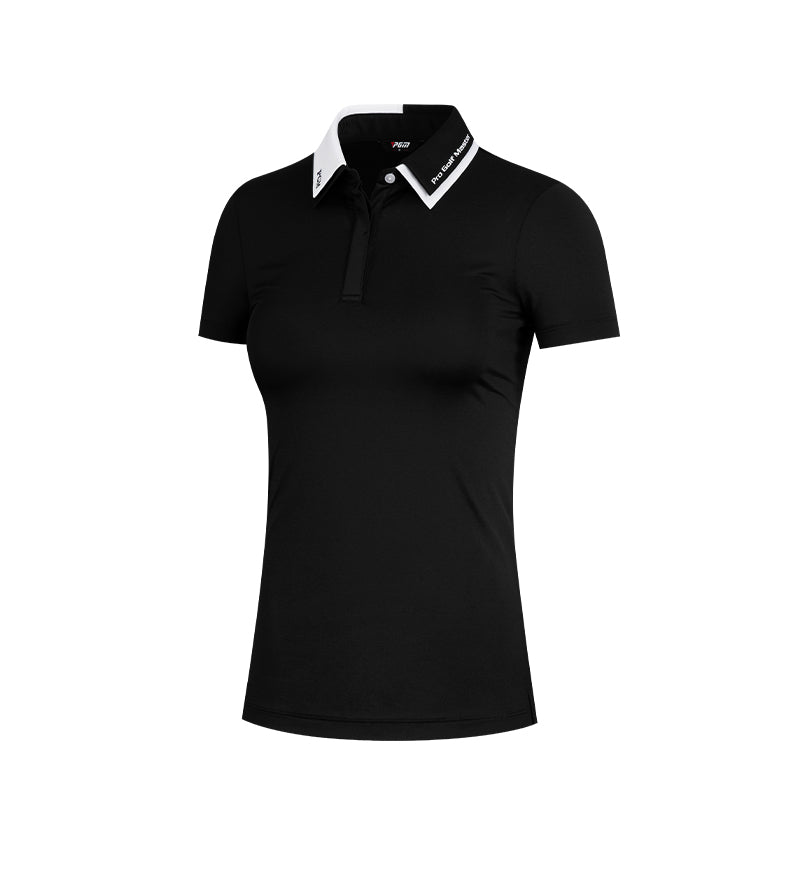 PGM YF472 lady custom premium golf polo t shirts spandex high quality golf polo