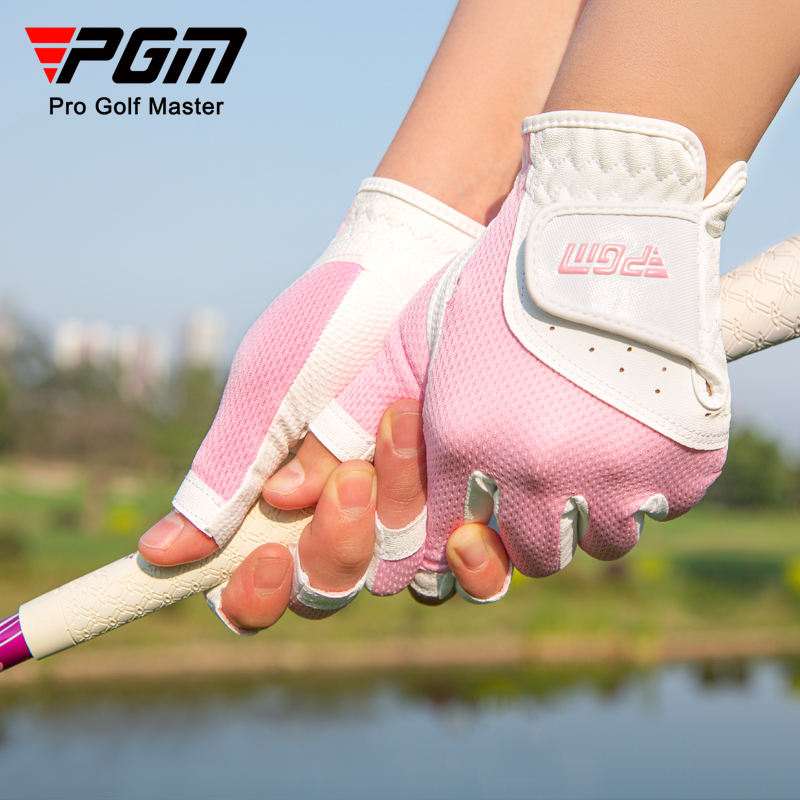 PGM ST032 Women's Open Finger Glove Breathable Mesh Sunscreen Finger Covers Left and Right Hands Factory Golf Gloves