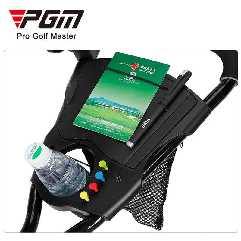 PGM QC006 portable multifunction custom caddy golf cart foldable golf trolley with seat