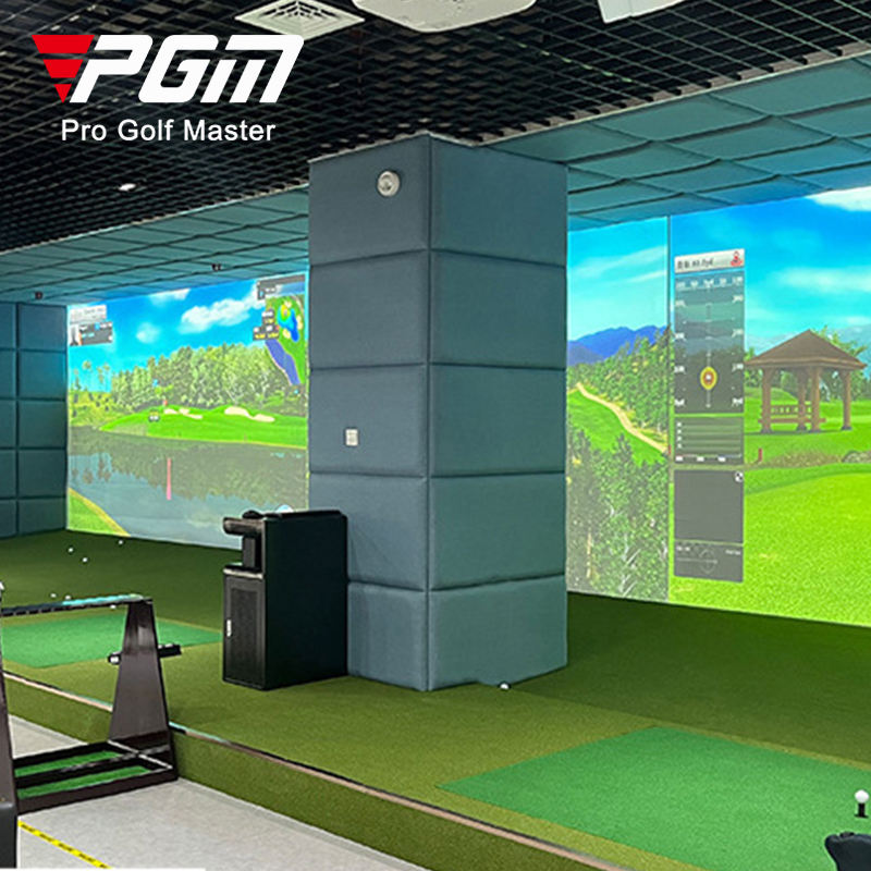 PGM MNQ003 P6 golf simulator MNQ003 home virtual indoor 3d golf bay practice full set driving indoor screen projector golf simulator