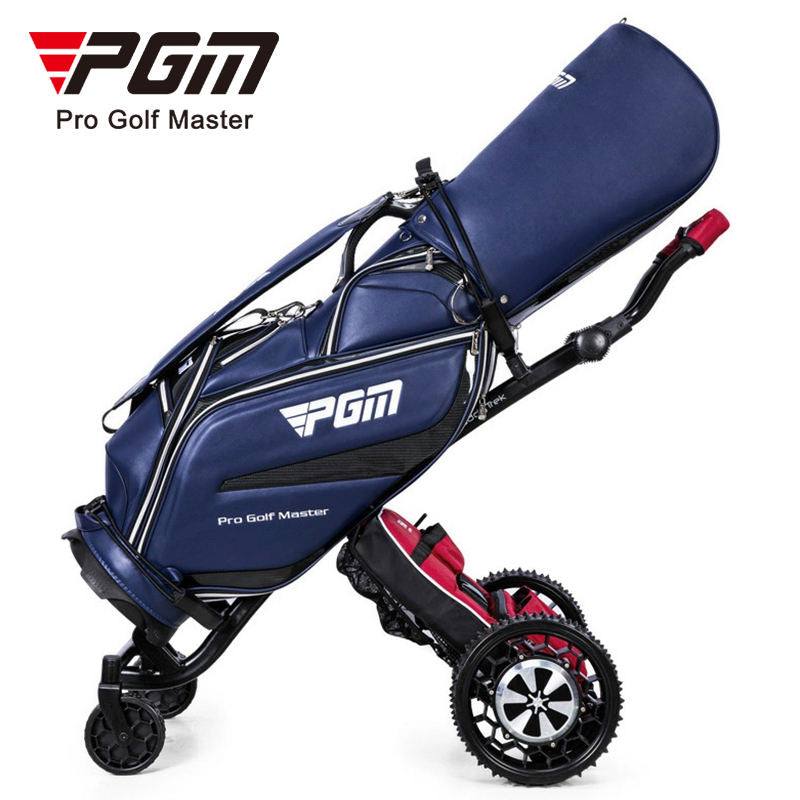 PGM QC008 custom foldable remote controller electric golf trolley with smart AI vision follow caddy