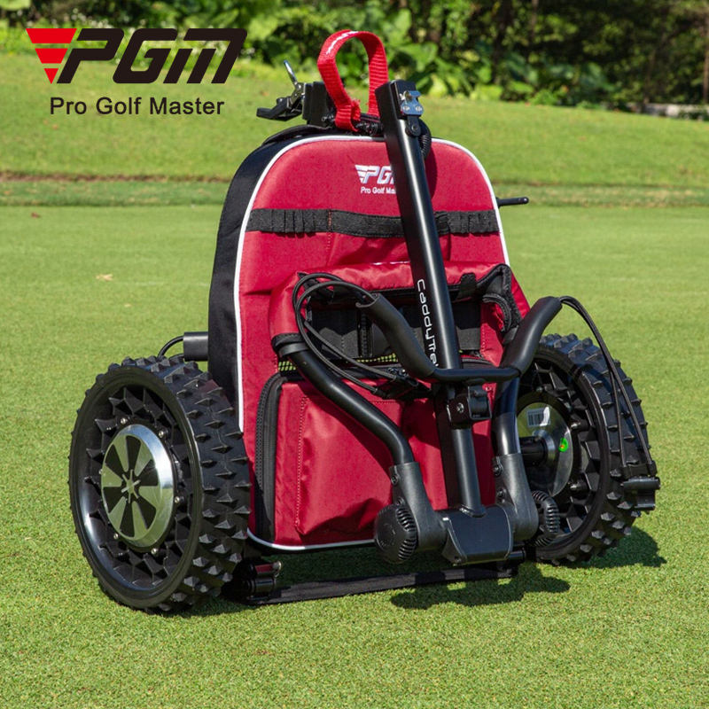 PGM QC008 custom foldable remote controller electric golf trolley with smart AI vision follow caddy