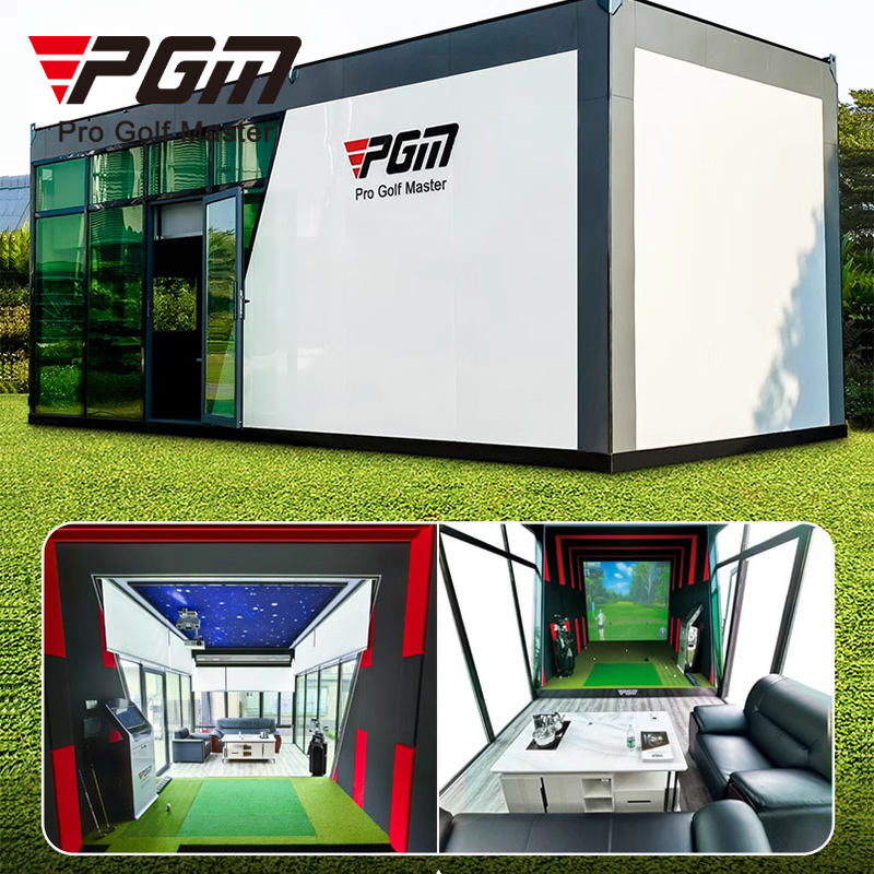 PGM MNQ012 outdoor golf simulator enclosure set home KTV cinema commercial golf simulator house