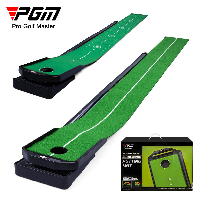 PGM TL039 adjustable golf training mat indoor practice golf putting mat with ball return