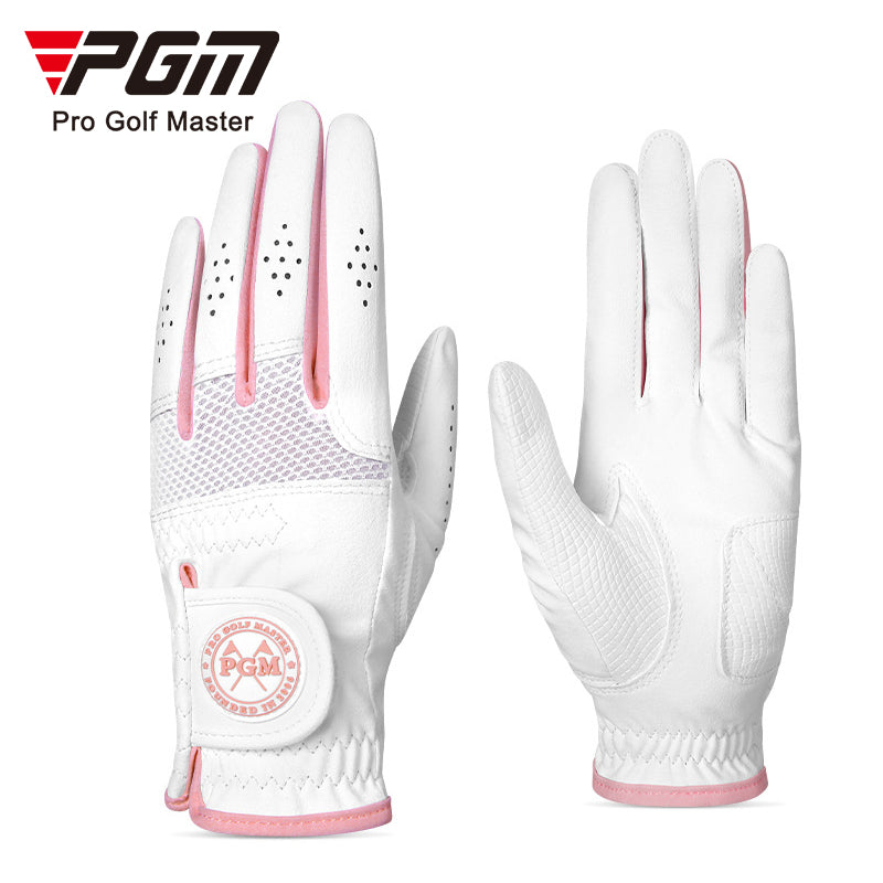 PGM ST034 Golf gloves for women with high elastic Lycra for women's clubs, non-slip special discs for women, summer sun protection, two-handed gloves