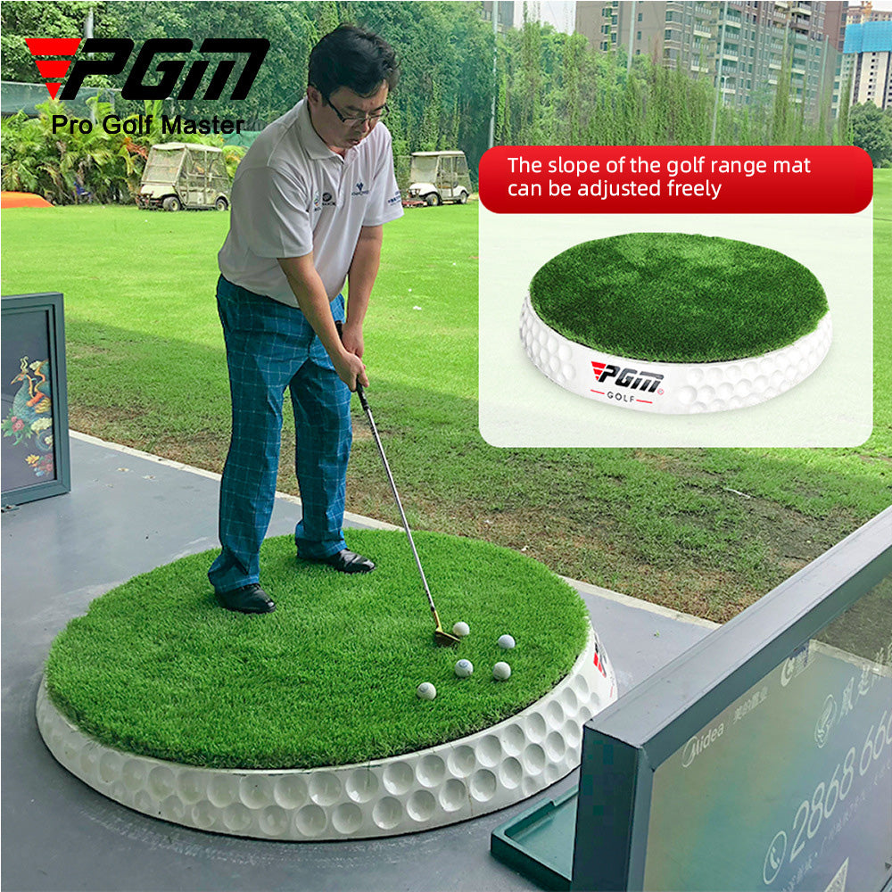 Golf Hitting Mat can be rotated 360 degrees to adjust the slope