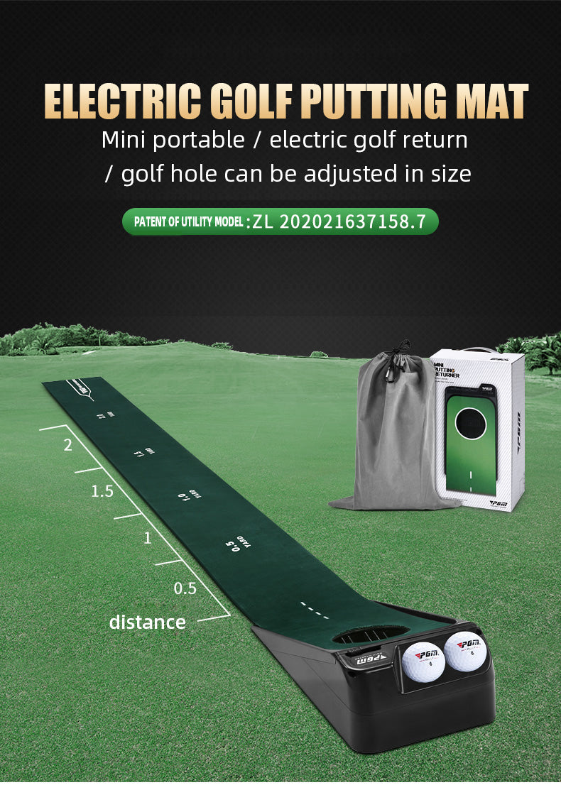 PGM TL030 track golf slope putting mat auto return mini office golf putting mat