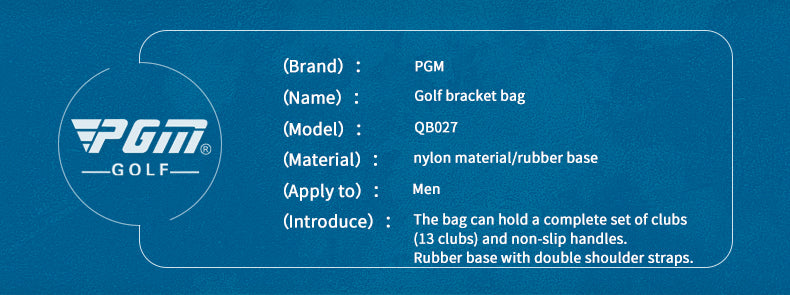 PGM QB027 golf stand bags custom 14 way divider lightweight carry golf bag