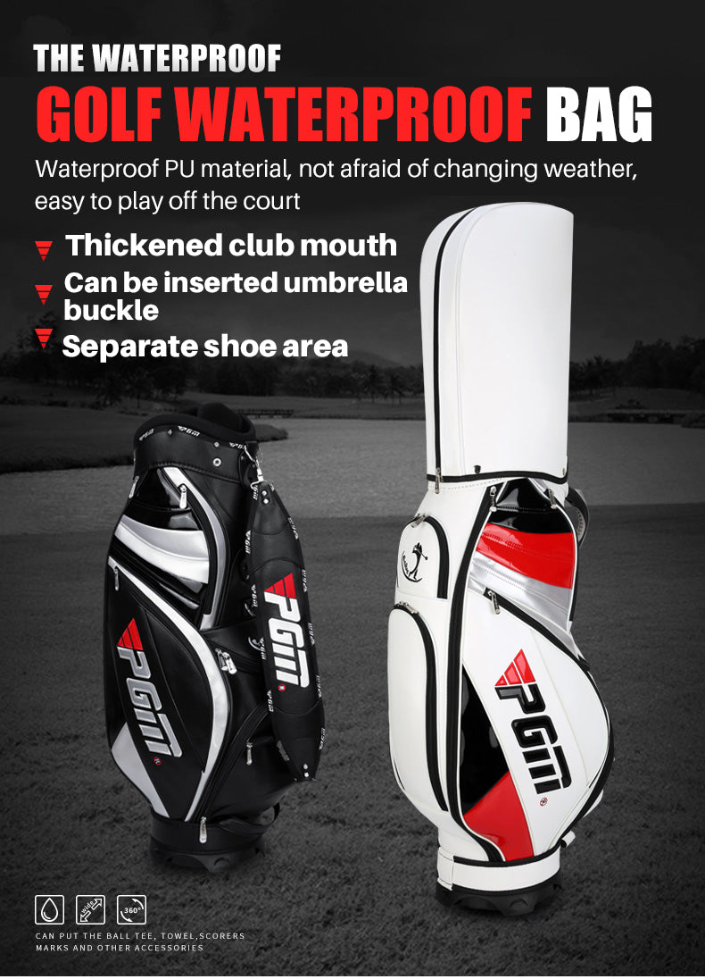 PGM QB015 customize classic golf bags male pu men golf staff bag