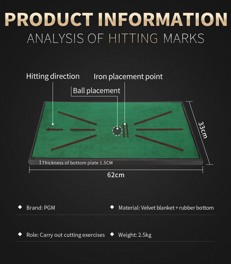 PGM DJD025 diy golf trajectory display hitting mat velvet driving range golf hitting mat