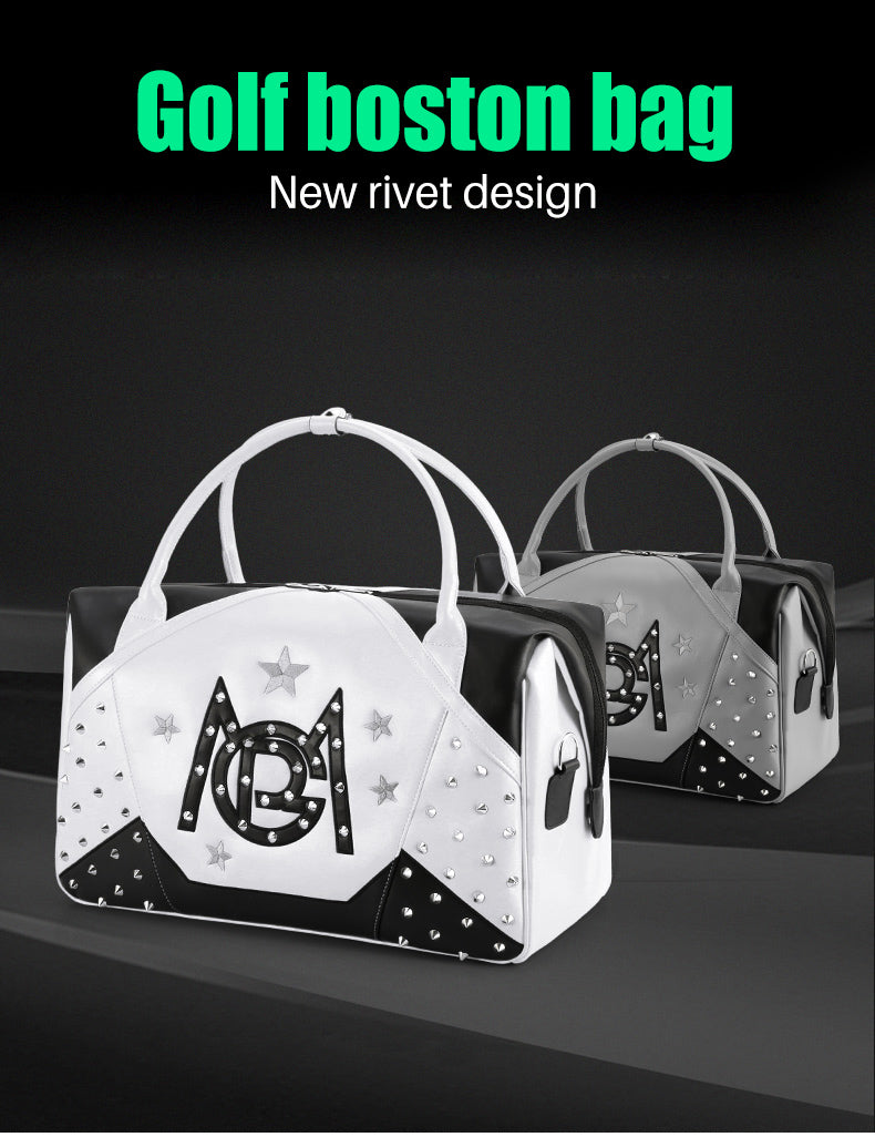 PGM YWB033 portable golf boston bag large colorful waterproof rivet golf boston bag