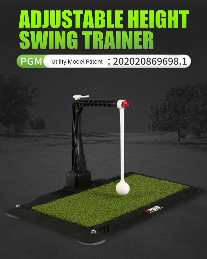 PGM HL007 adjustable height golf trainer swing mat practice aid indoor golf swing trainer