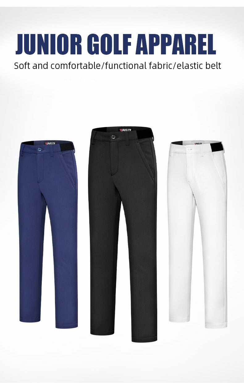 PGM KUZ140 boys slim fit golf pants nylon spandex junior golf pants