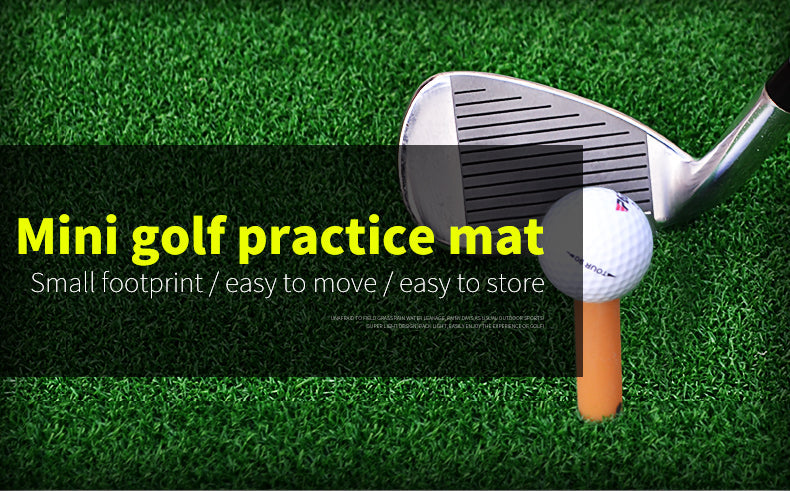 PGM DJD005 dual grass golf practice swing mat portable golf hitting mat