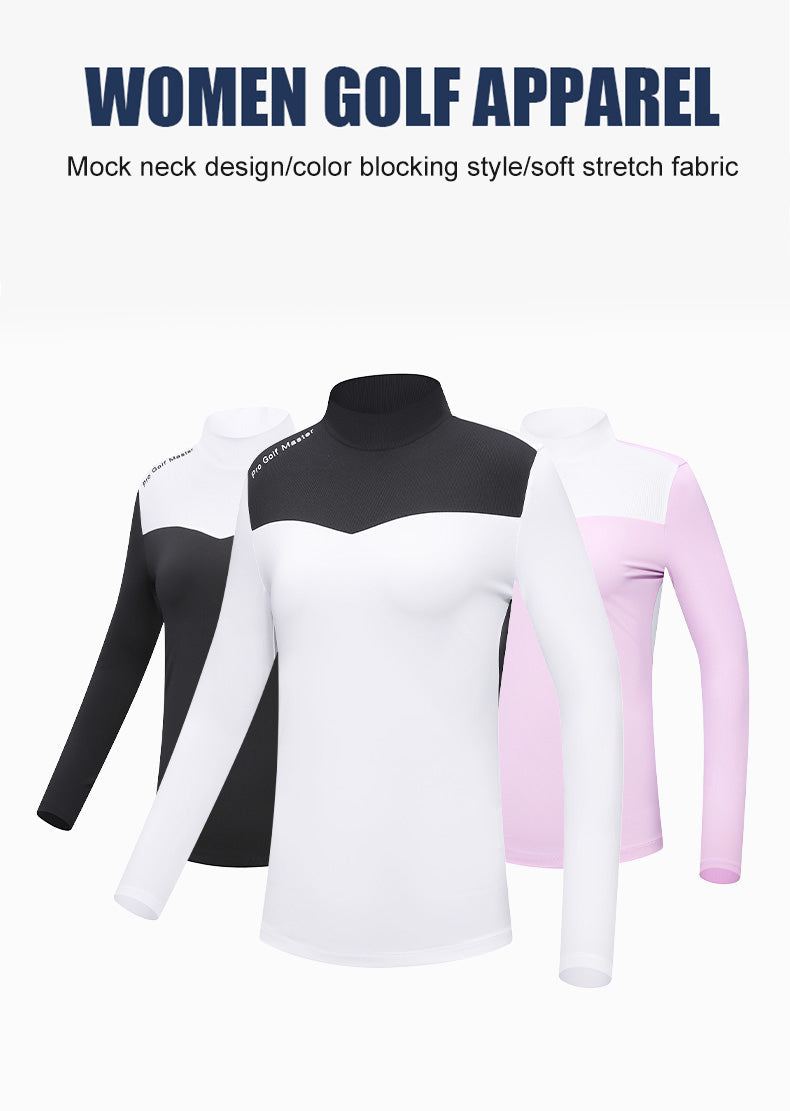 PGM YF545 ladies plain white golf t shirts poly spandex soft golf shirts