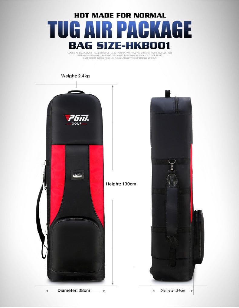 PGM HKB001 durable thick nylon folding travel golf bag with wheels
