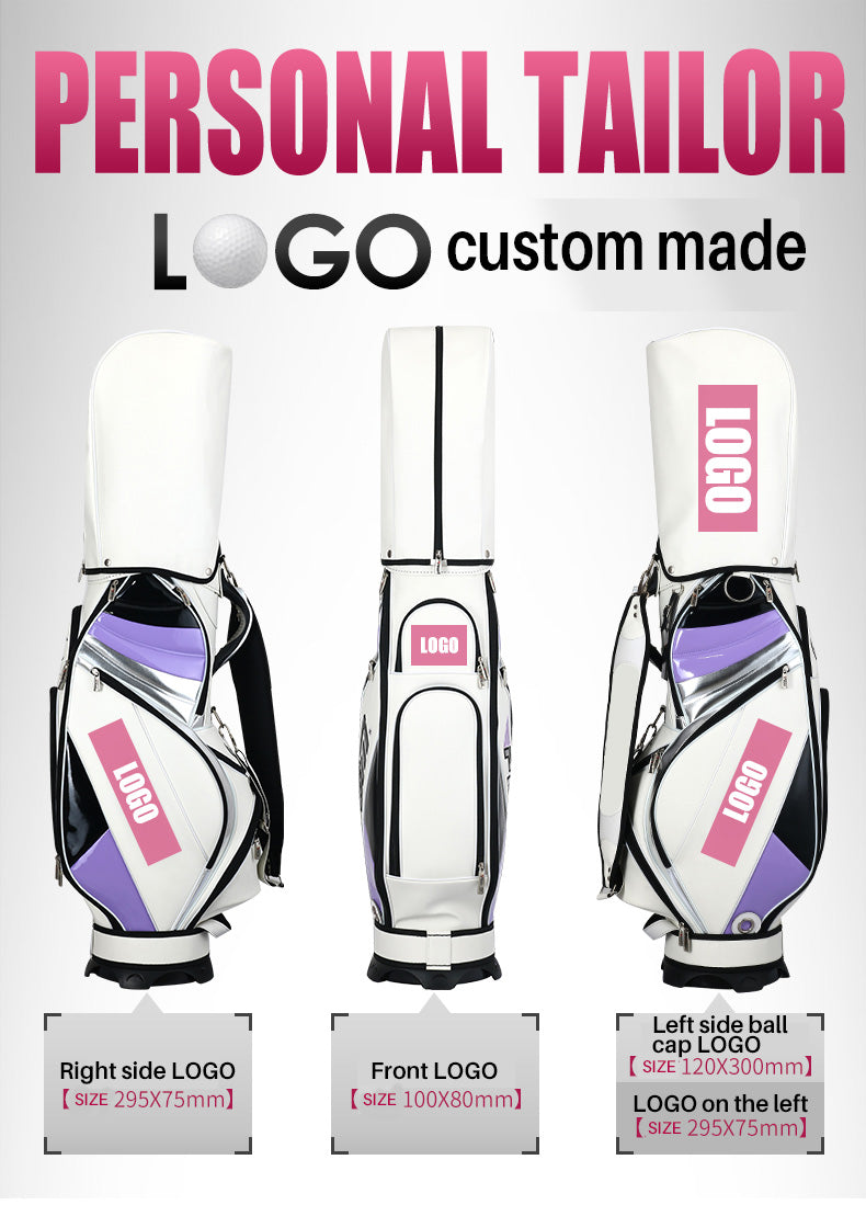 PGM QB016 ladies pink oem women staff purple custom leather golf bags