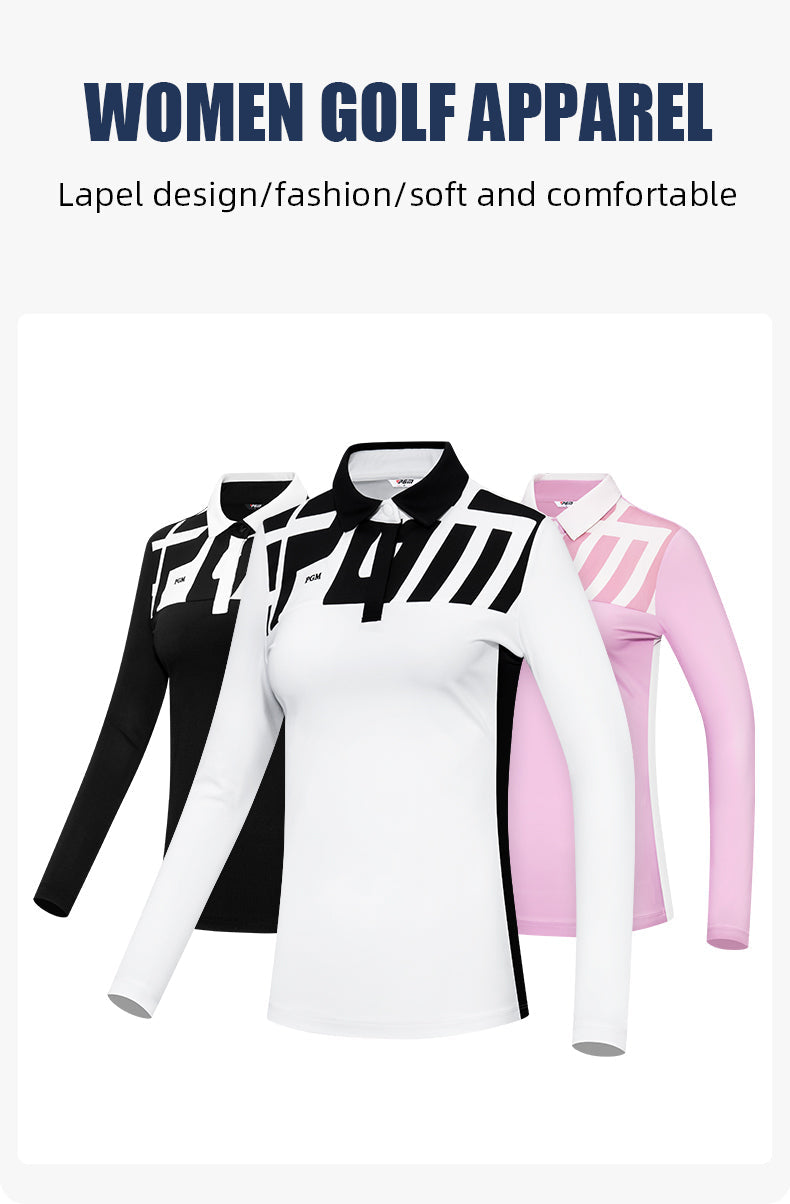 PGM YF538 China wholesale golf polo shirt oem clothing golf polo top for women